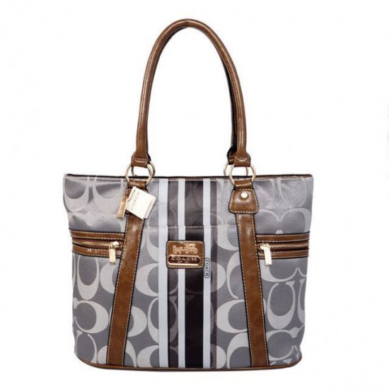 Coach Zip In Signature Medium Grey Totes BFI